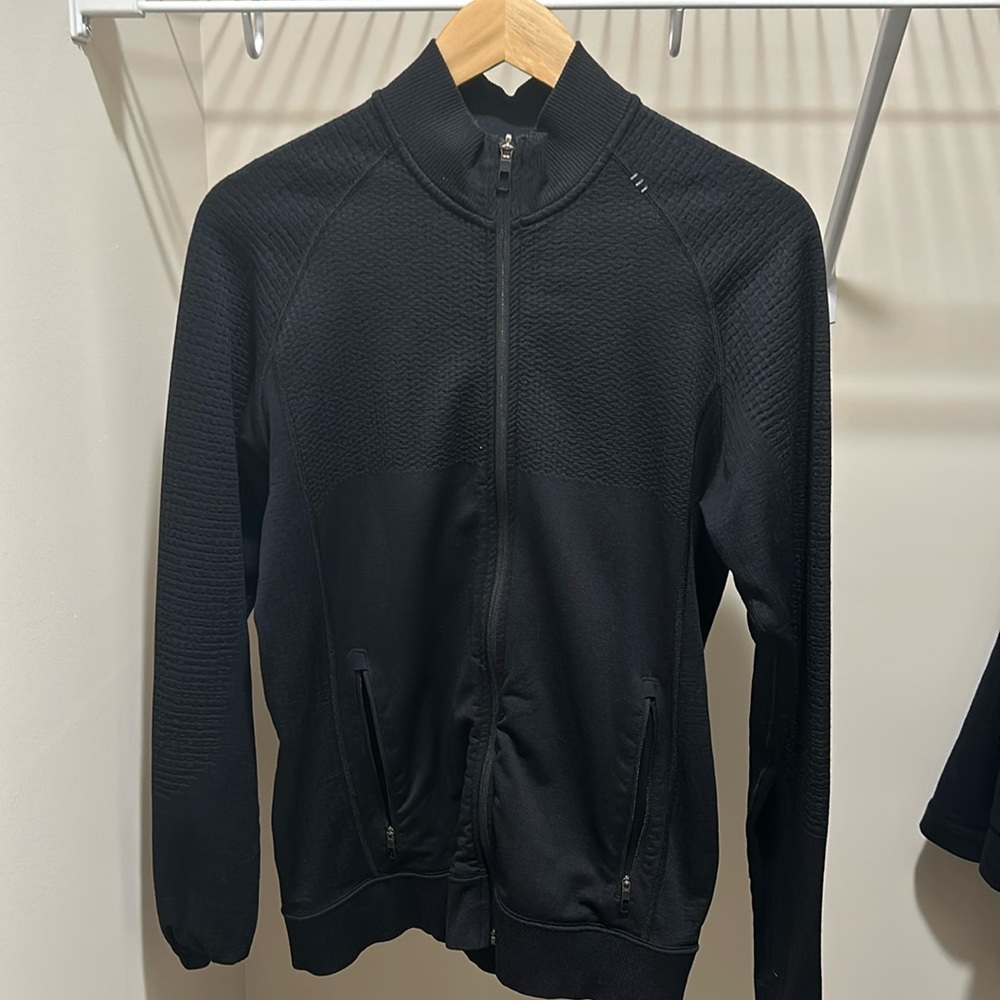 Lululemon Men’s Engineered Warmth Wool Blend Full Zip Jacket Black Medium